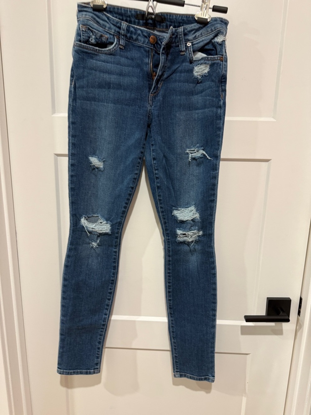 Joe's Jeans Women's Distressed Skinny Jeans - Blue Denim